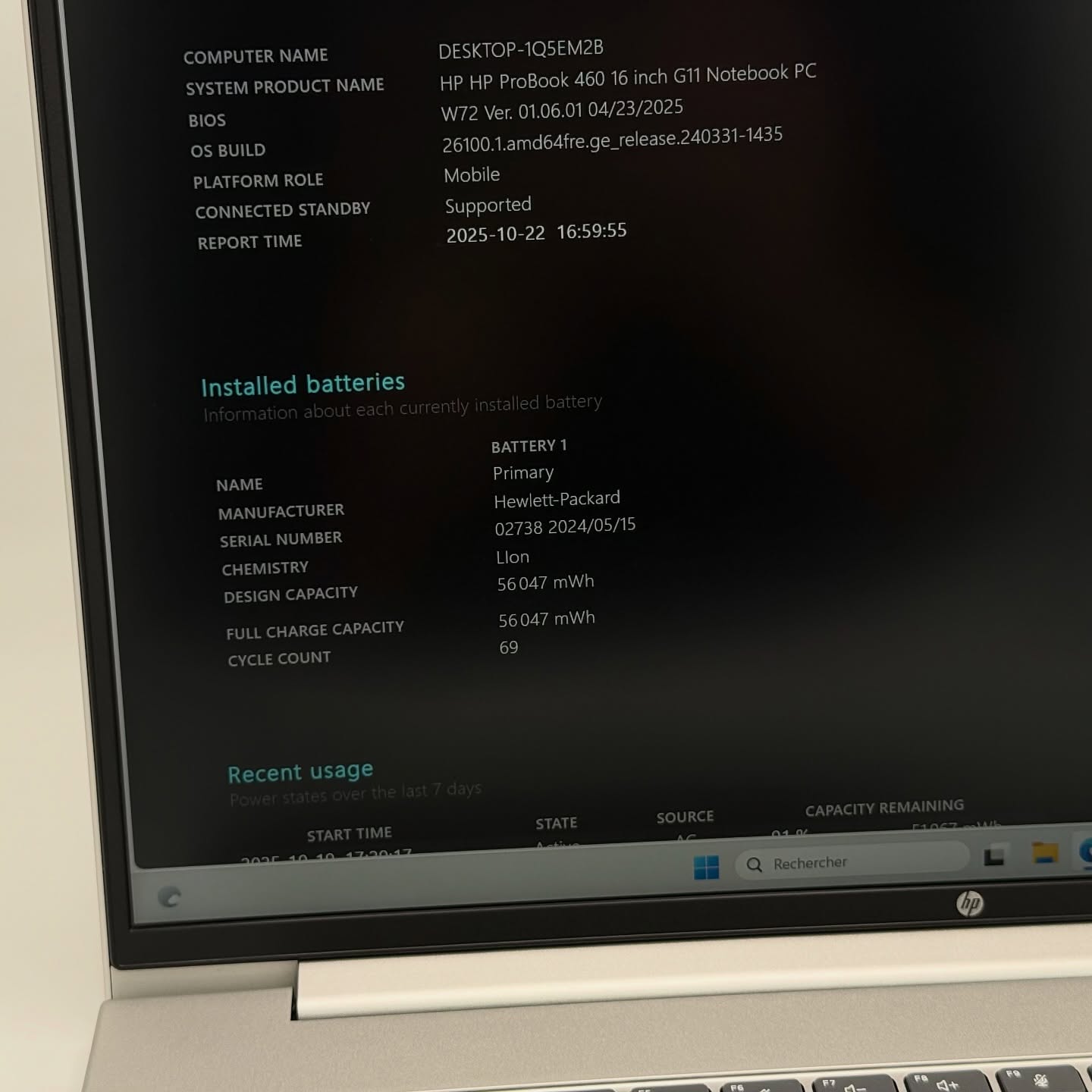 HP PROBOOK 460 G11 / ULTRA 5 125U / 16Go DDR5 / 512SSD / 16” FHD+ – Image 9