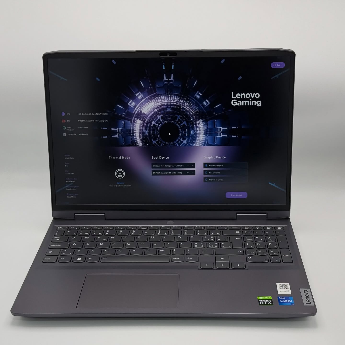 LENOVO LOQ 16 / 13th I7-13620H / NVIDIA RTX 4050 6Go / 16Go DDR5 / 512SSD / 16” FHD+ 144Hz