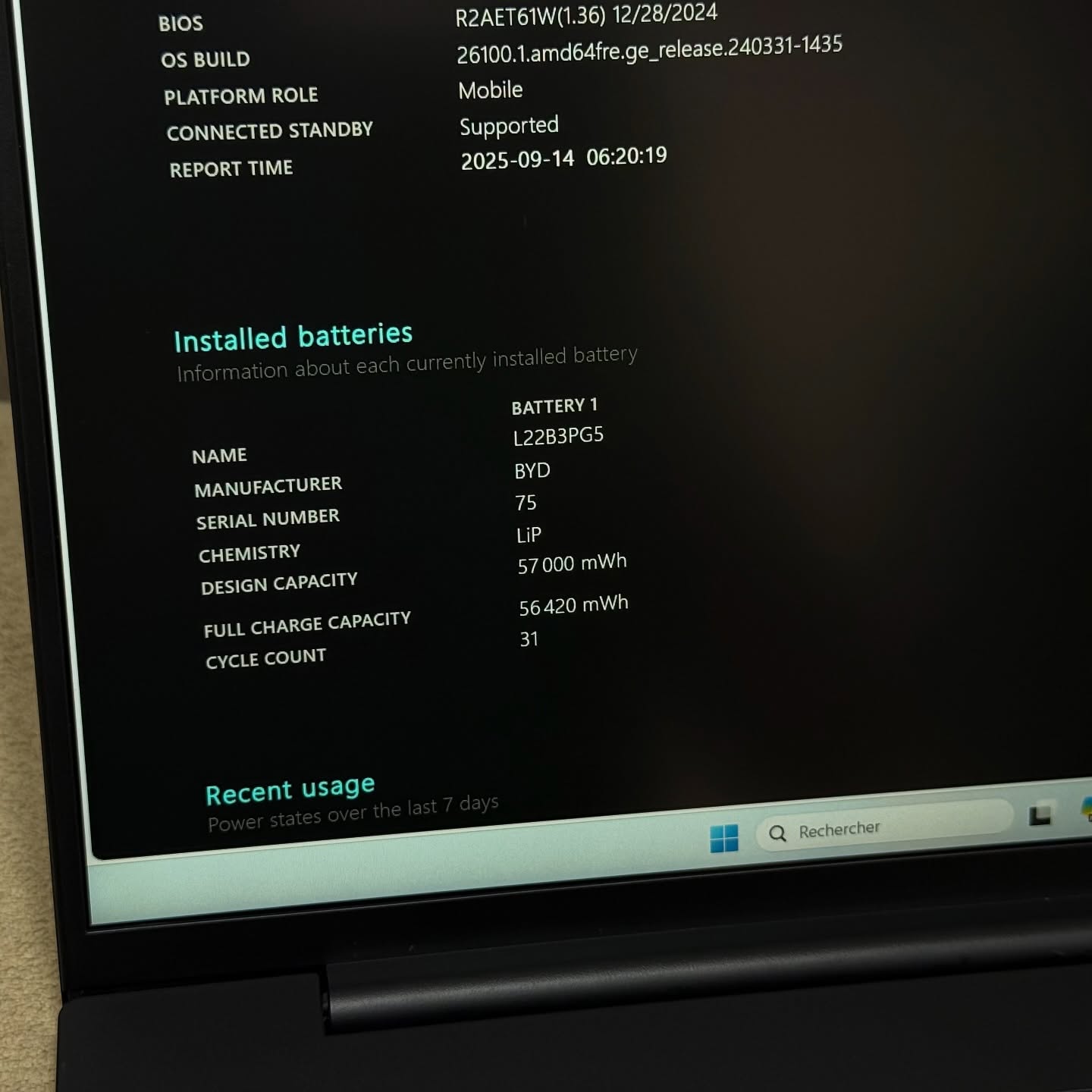 LENOVO THINKPAD E16 / 13th I5-1335U / 40Go DDR4 / 256Go SSD / 16 » FHD+ WUXGA – Image 10