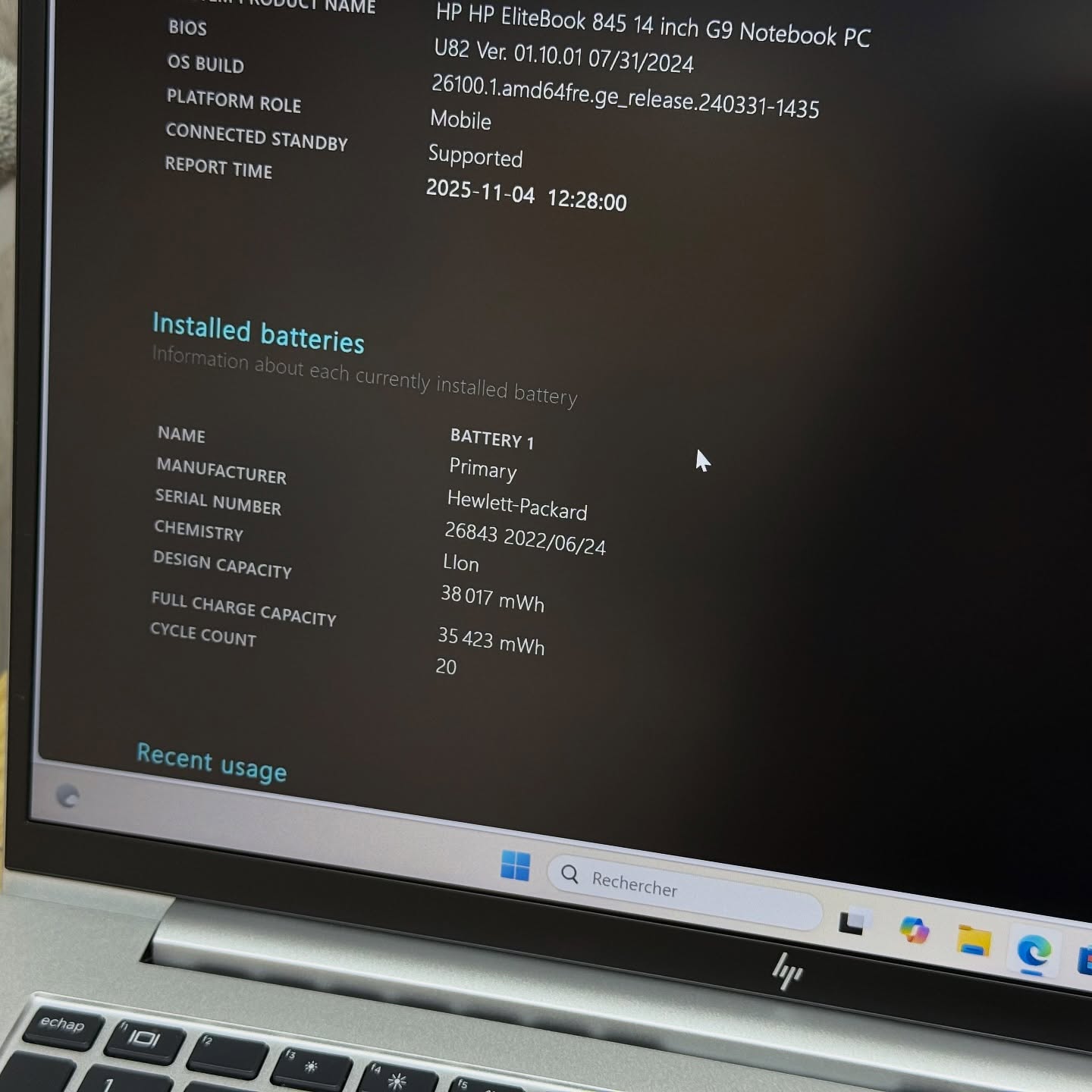 HP ELITEBOOK 845 G9 / RYZEN 5 6650U PRO / 16GO DDR5 / 256Go SSD / 14 » FHD+ – Image 10