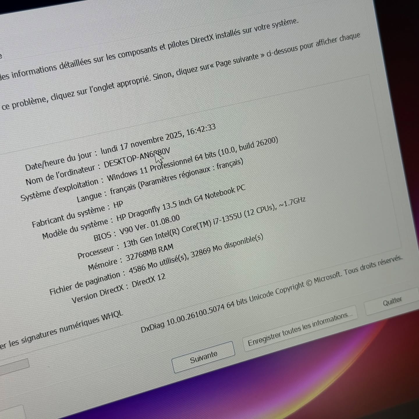 HP DRAGONFLY 13.5” G4 Tactile / 13th I7-1355U / 32Go DDR5 / 512SSD / 13.5” FHD+ – Image 10