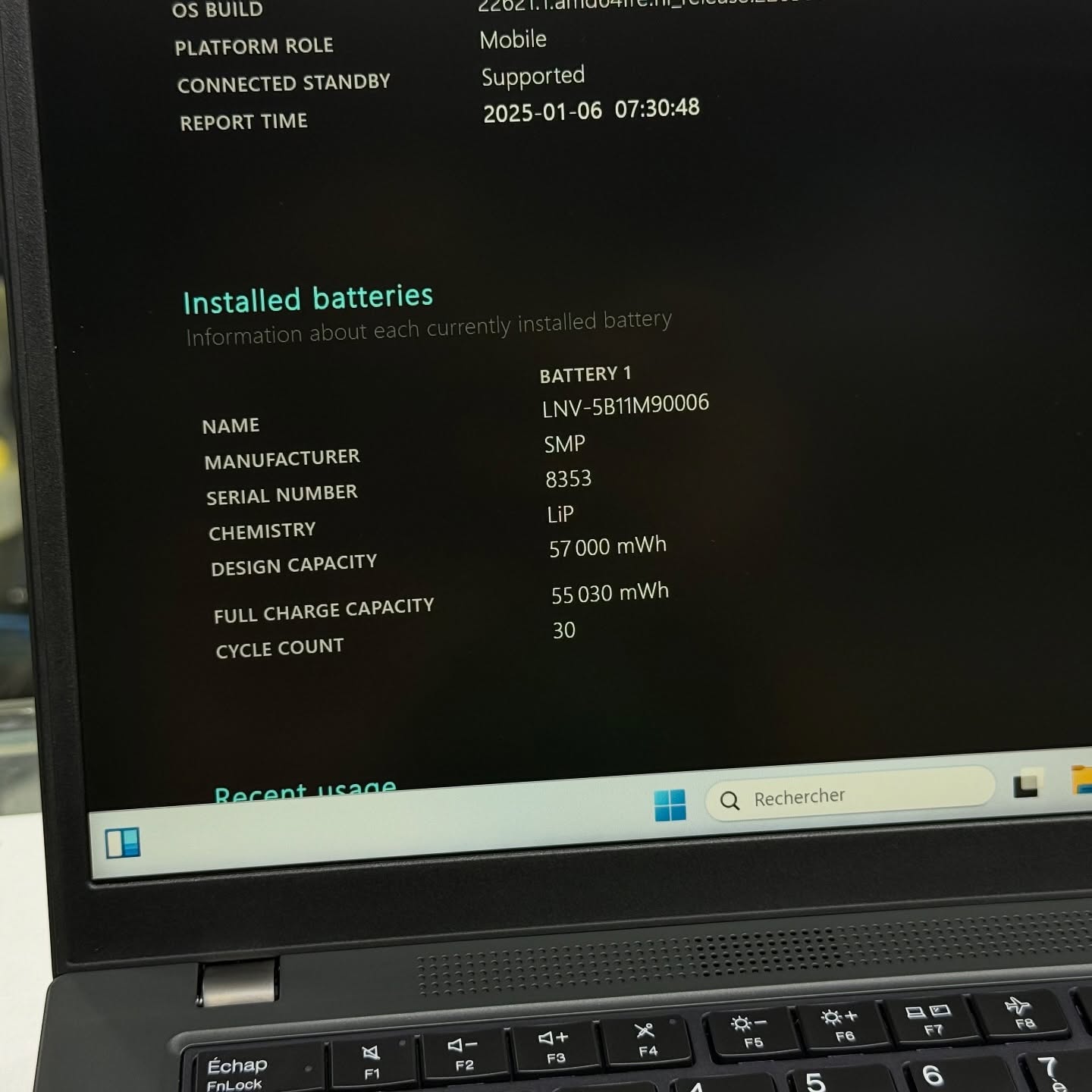 LENOVO THINKPAD L14 GEN4 / AMD RYZEN 5 PRO 7530U 13th / 16GO DDR4 / 512SSD / 14 » FHD – Image 10