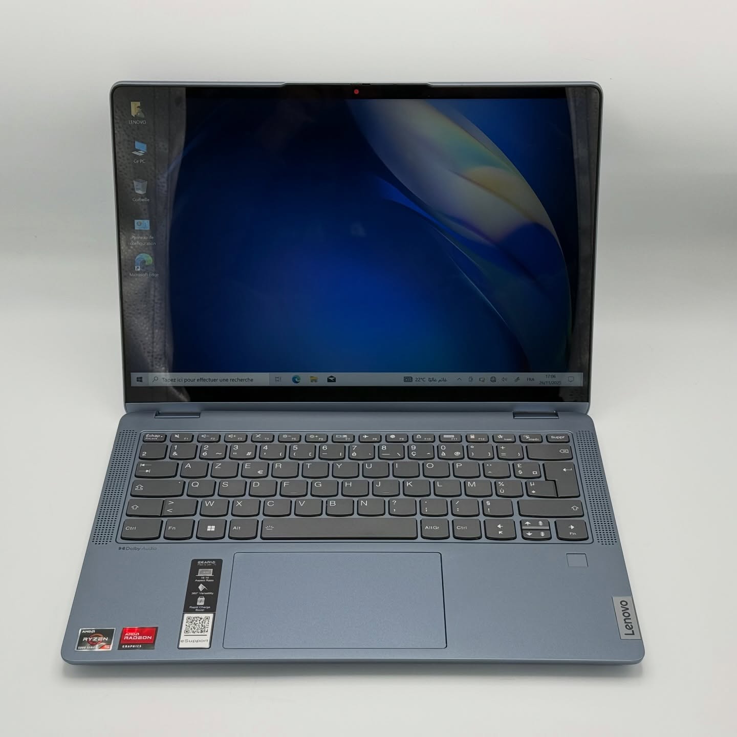 LENOVO IDEAPAD FLEX 5 x360 / RYZEN 5 5500U / 8Go DDR4x / 512SSD / 14” FHD+ Tactile