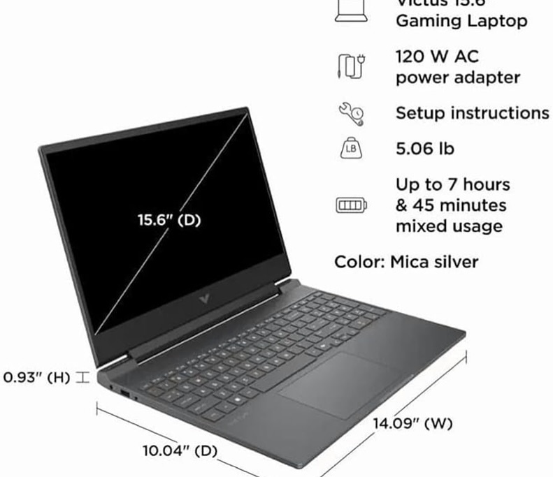 Victus by HP 15-fb3093dx – Ryzen 7 7445HS / 16Go DDR5 / RTX 4050 / 512SSD / 15.6″ FHD 144Hz – Image 3