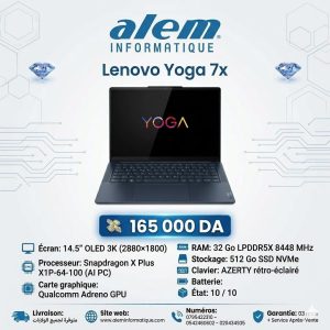 Lenovo Yoga 7x – Snapdragon X Plus / 32 Go / 512 Go SSD / OLED 3K
